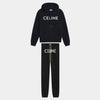 Celine Tracksuit In Cotton Fleece-Black/White