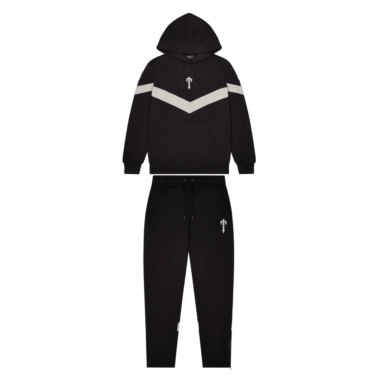 Trapstar Black & Grey V Stripe Tracksuit