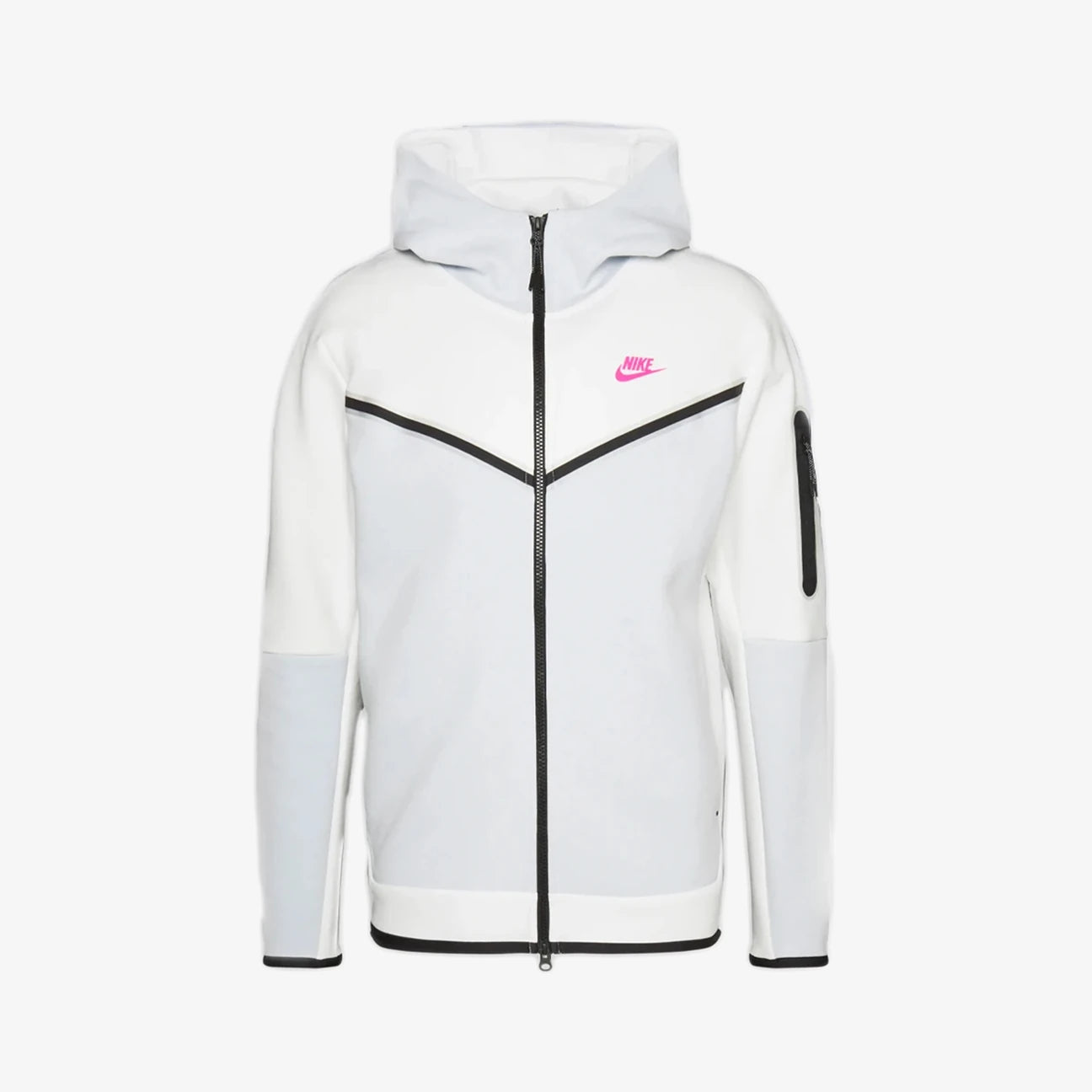 Nike White Pink & Black Tech Fleece