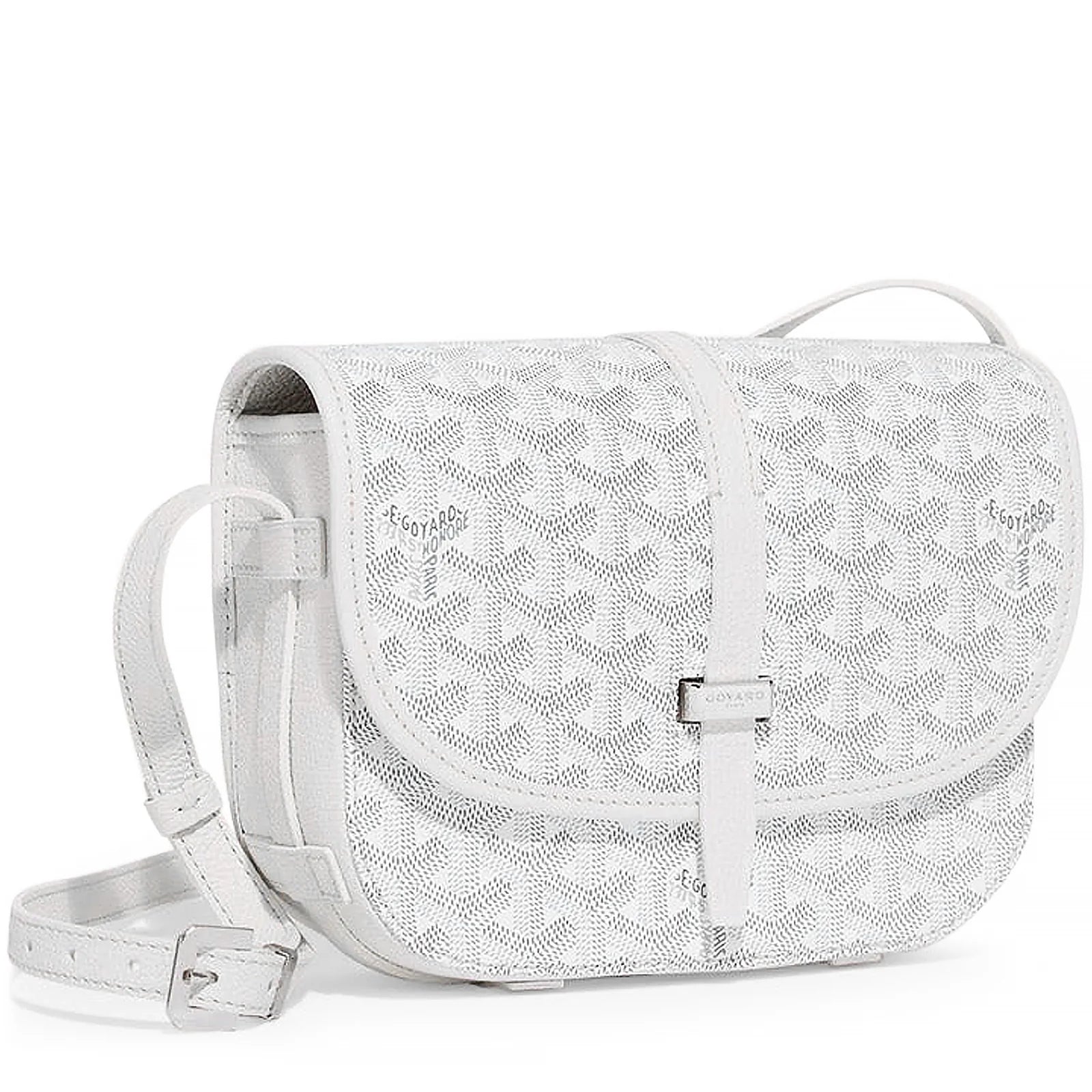 Goyard Goyardine Belvedere II White PM Messenger Bag