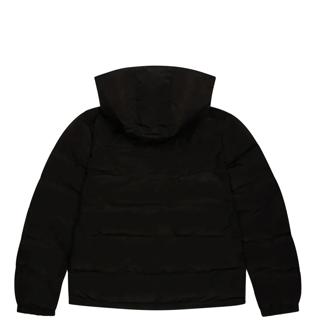 Trapstar Triple Black Hyperdrive Hooded Puffer Jacket