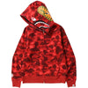 BAPE Red Camo Shark Full Zip Hoodie