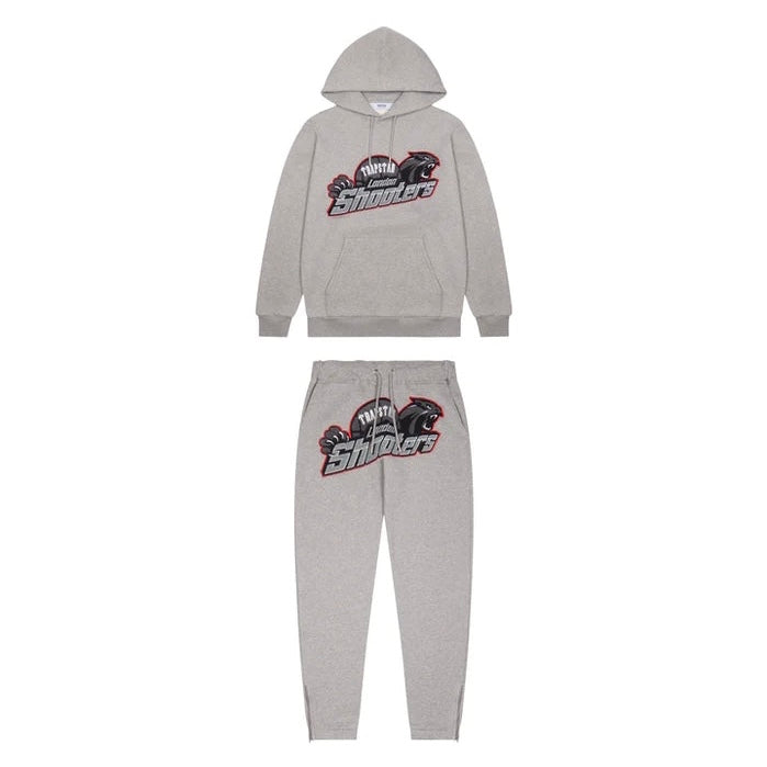 Trapstar Shooters Grey Red Edge London Tracksuit