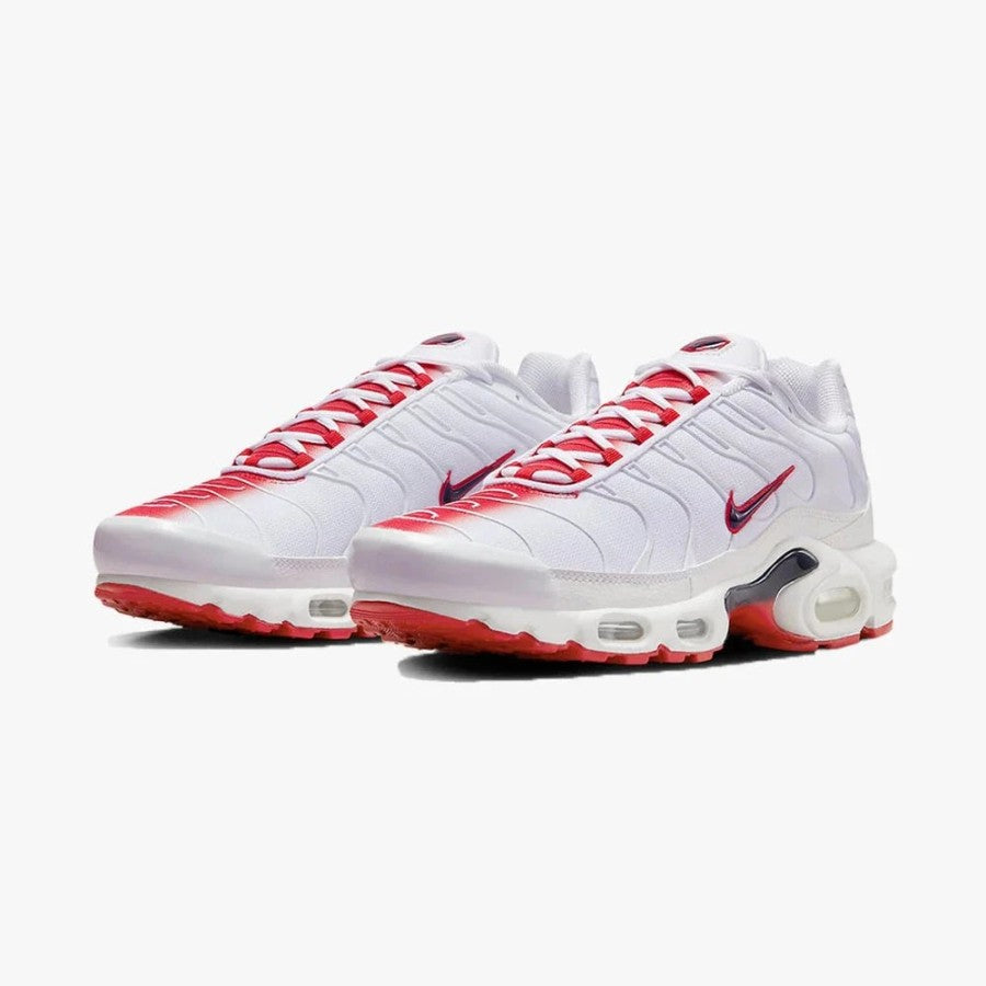 Air Max Tn Plus- White Navy University Red