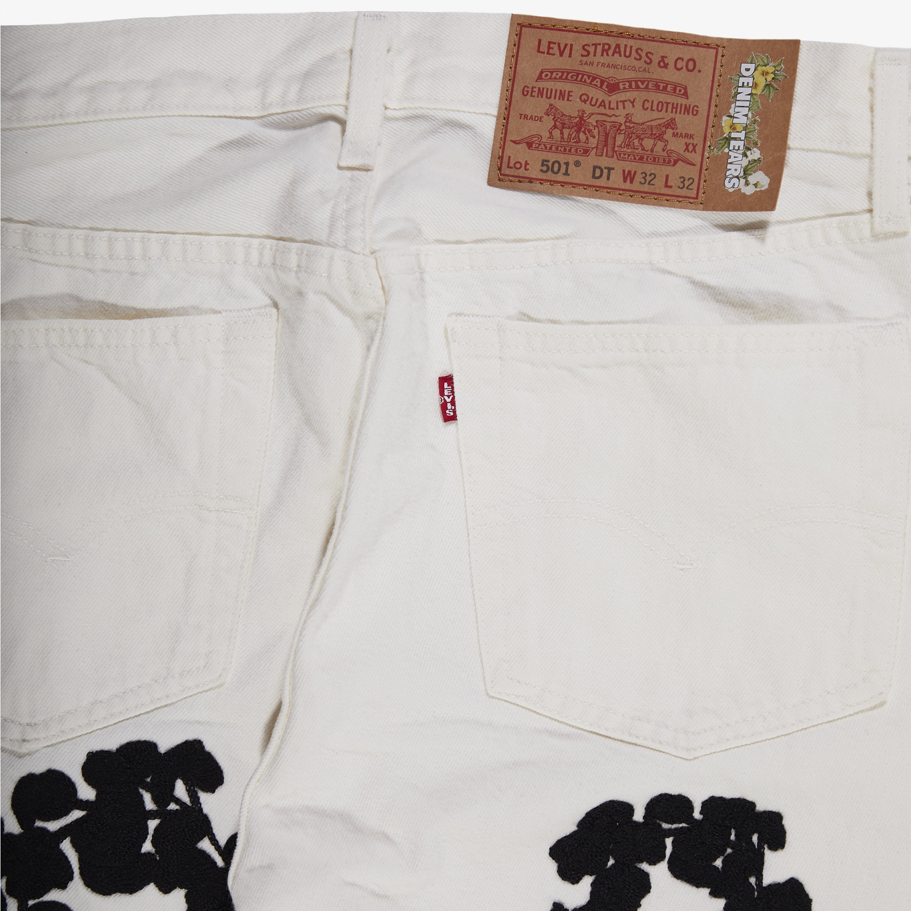 Denim tears X Levi’s Cotton Wreath Jeans- White