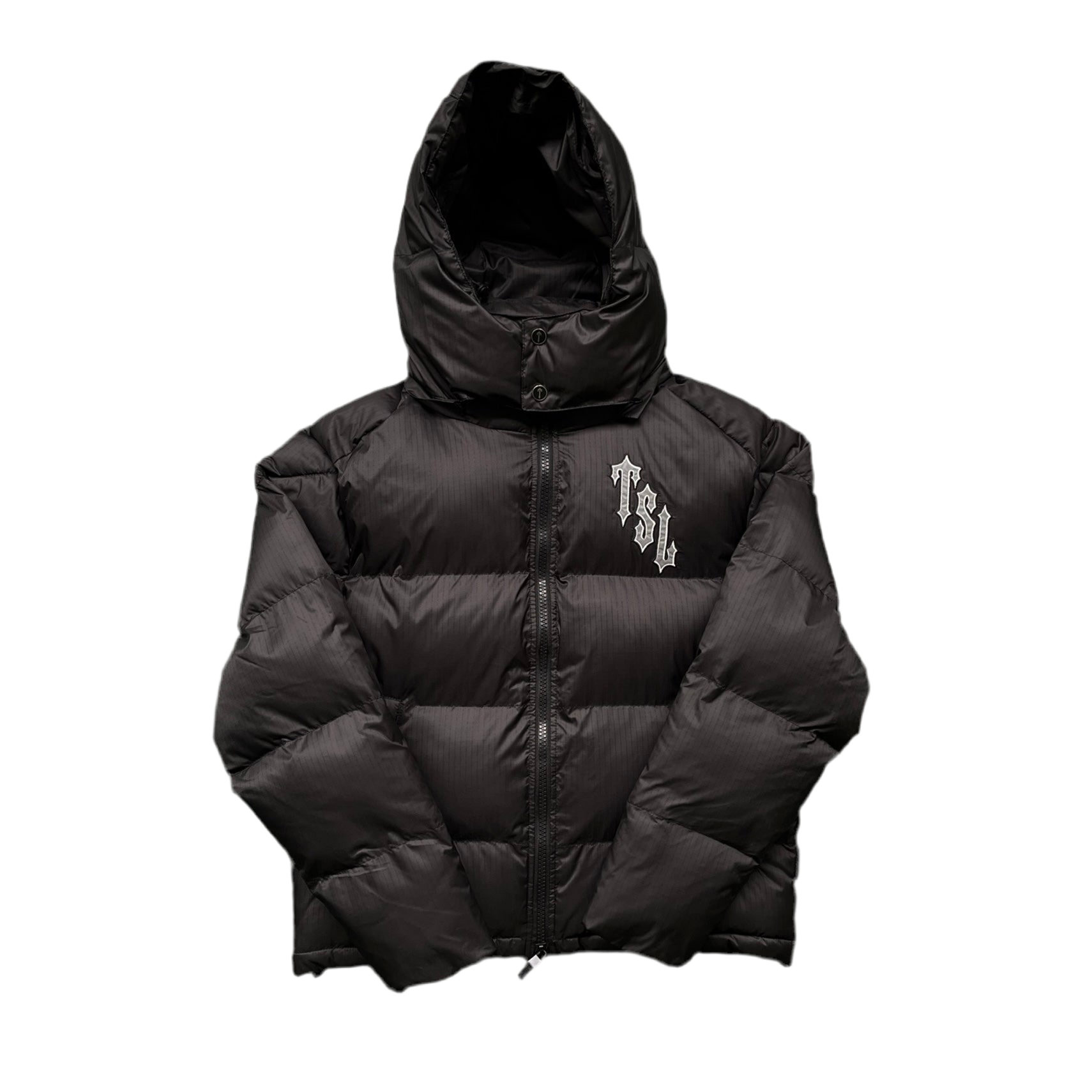 Trapstar Shooters Black/Reflective Hooded Puffer