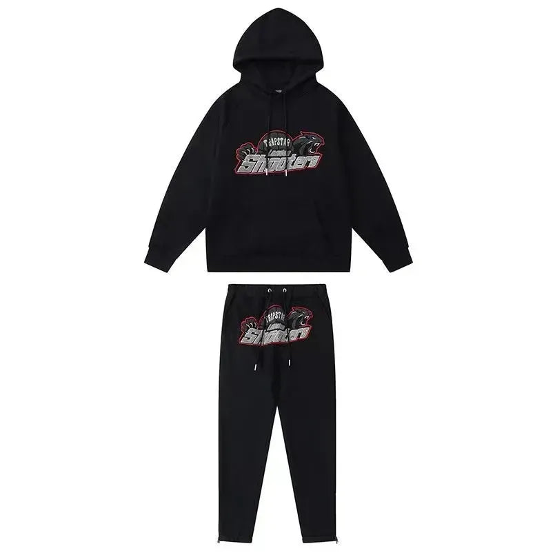 Trapstar London Shooters Black Red Edge Tracksuit