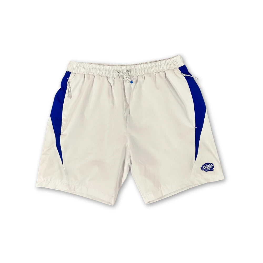 Syna World Vortex White & Blue Shorts