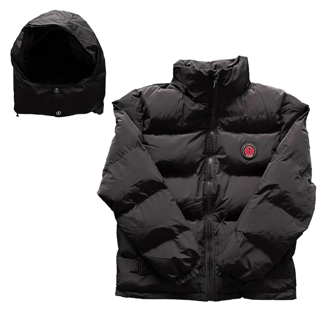 Trapstar Irongate Jacket Detachable Hood, Color Black / Red