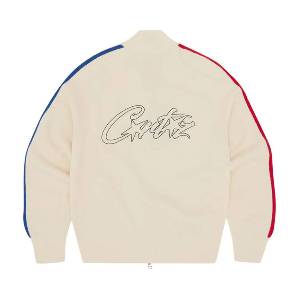 Corteiz Knit Zip Up Fleece- Cream