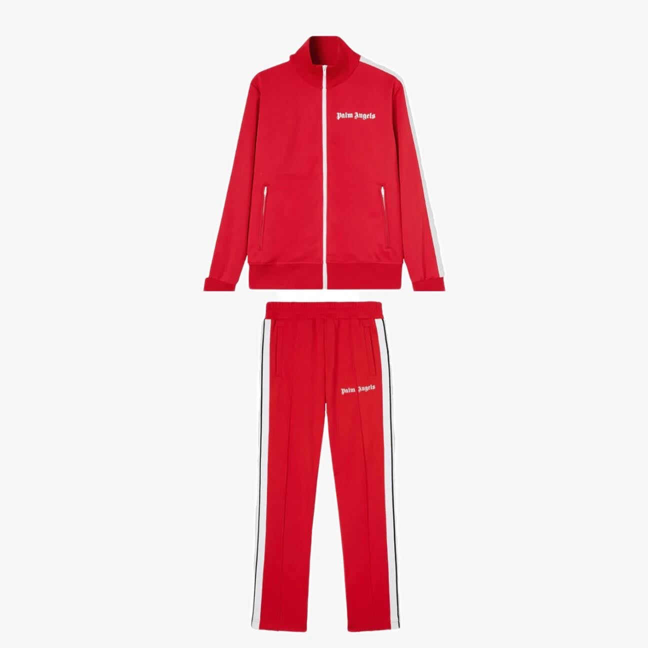 Palm angels logo red classic tracksuit