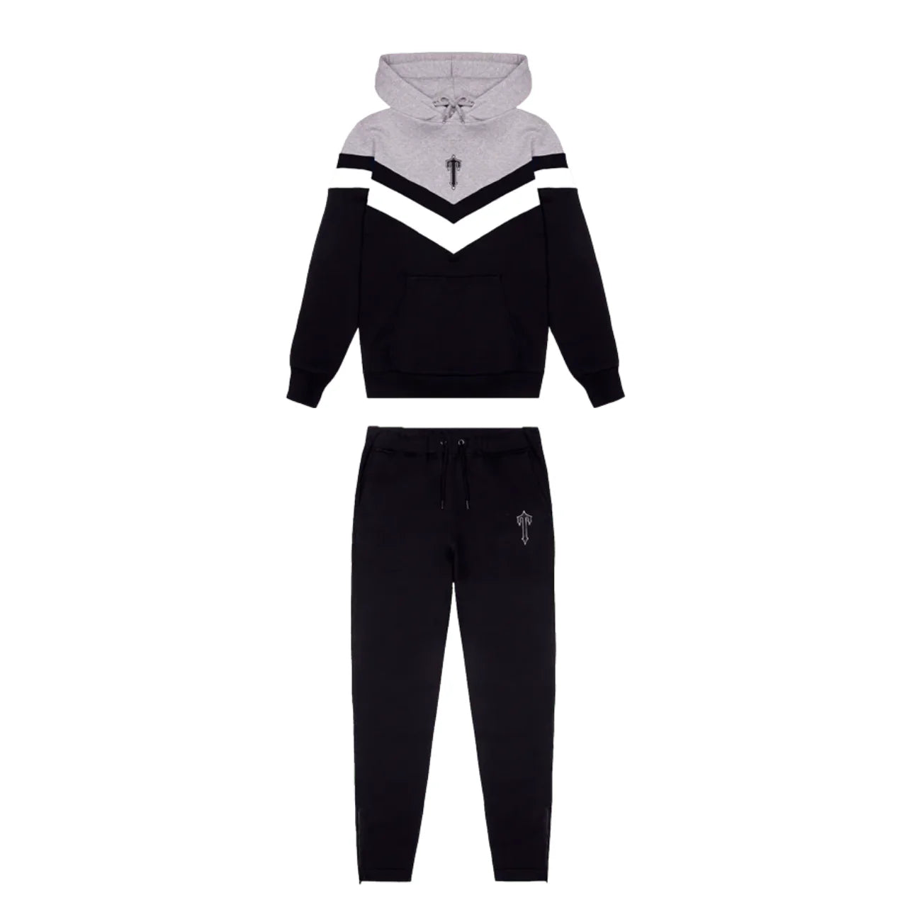 Trapstar Black & Grey V Stripe Tracksuit