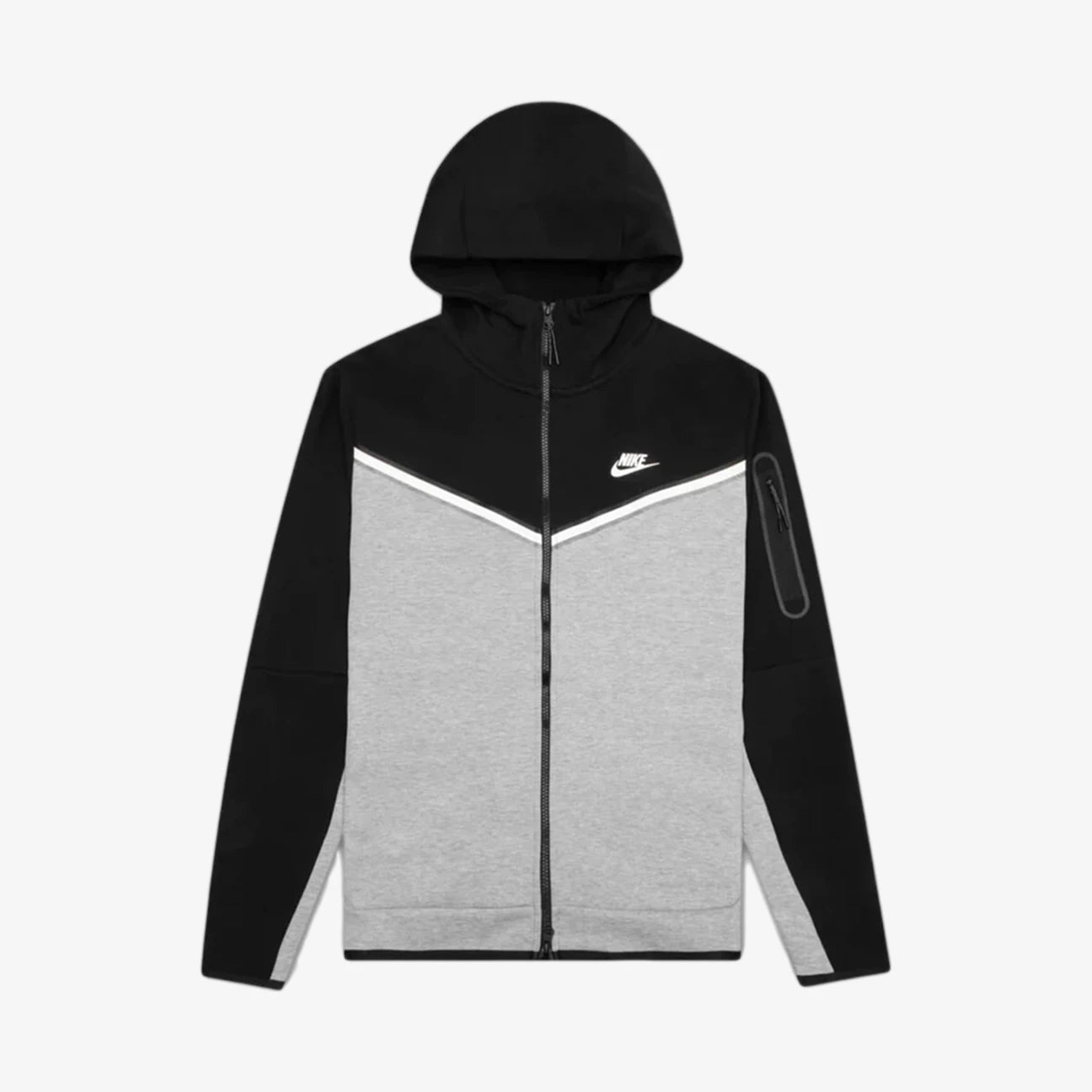 Nike Grey & Black Tech Fleece Hoodie