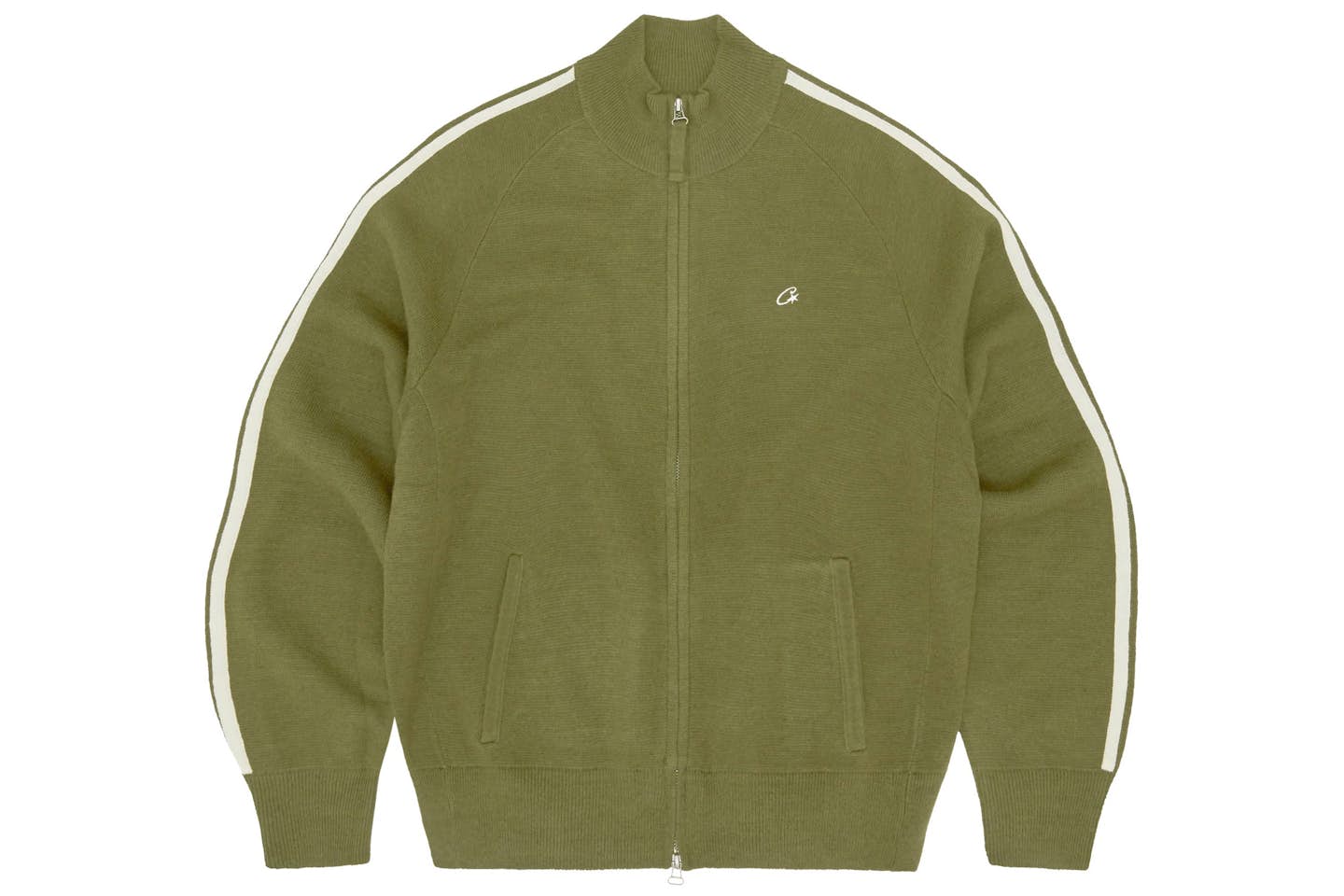 Corteiz Knit Zip-Up - Olive