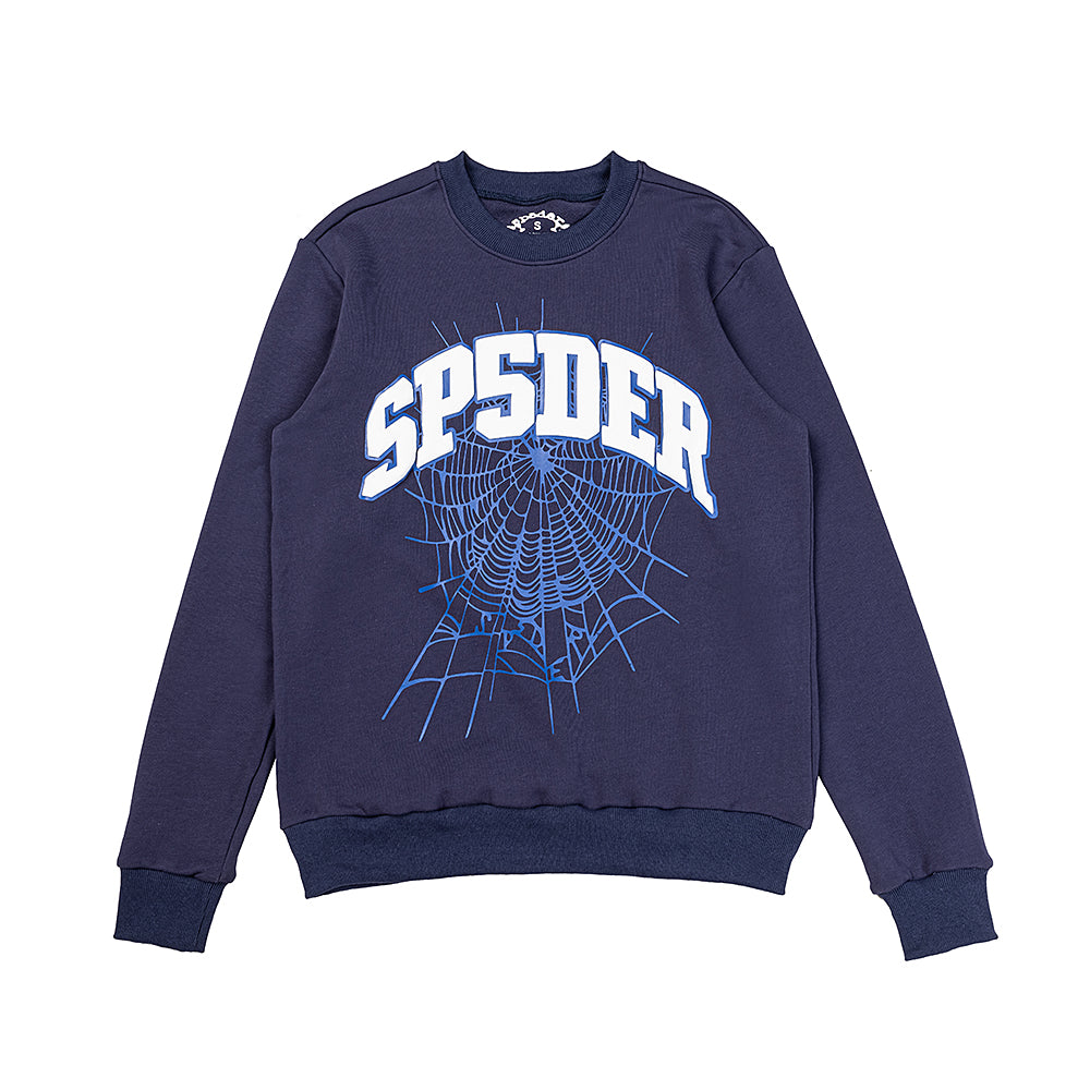 Sp5der Varsity Crewneck - Blue