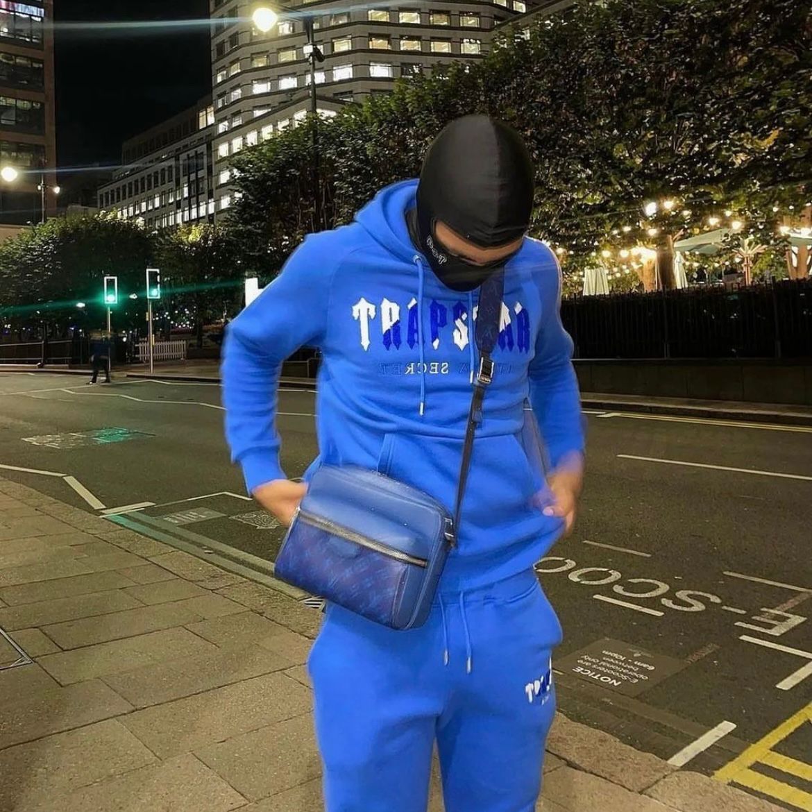 Trapstar Decoded Hooded Tracksuit Dazzling Blue/White – REESDXB