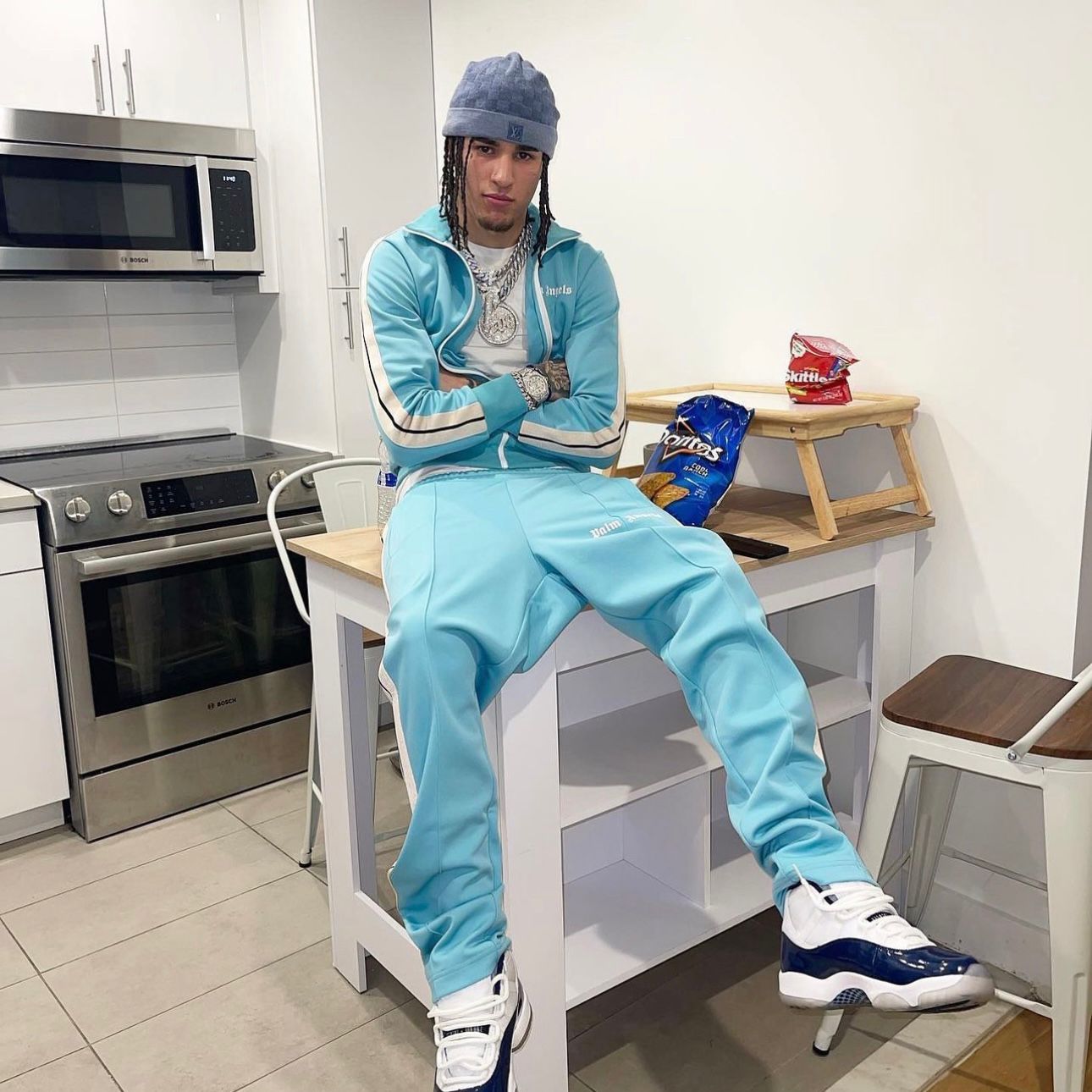 Palm Angels Tracksuit Sky Blue – REESDXB