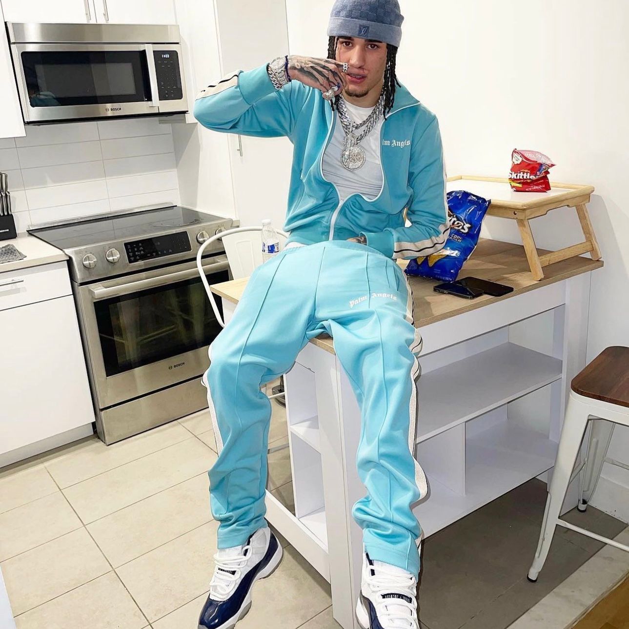 Palm Angels Tracksuit Sky Blue – REESDXB