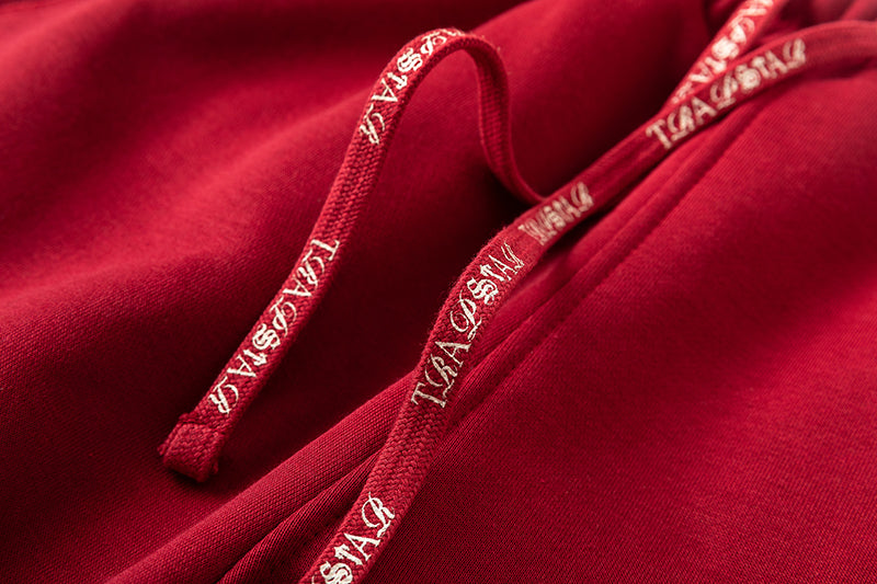 Trapstar Script Zip Through Hoodie Tracksuit- Red