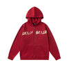 Trapstar Script Zip Through Hoodie Tracksuit- Red